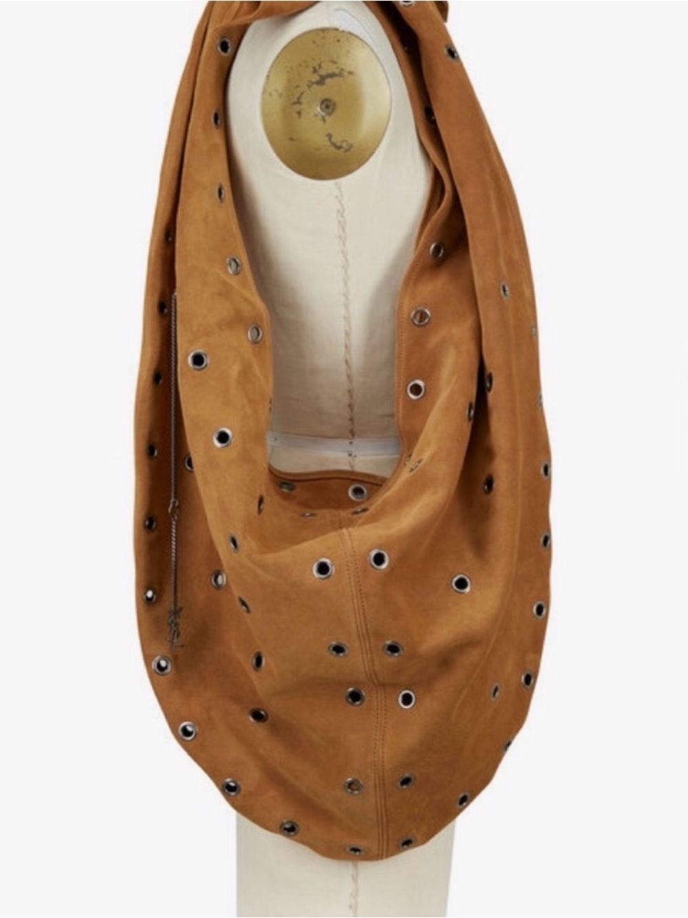 SOLD OUT YSL Tan Suede & Grommet Hobo Bag